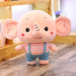 Cute Cartoon Couple Baby Elephant Doll