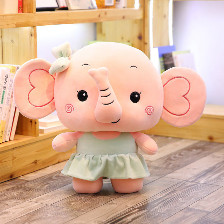 Cute Cartoon Couple Baby Elephant Doll